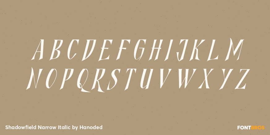 Shadowfield Narrow Italic Font Poster #1