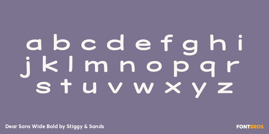 Dear Sans Wide Bold Font Poster #3