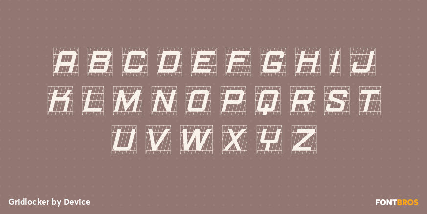 Gridlocker Font Poster #1
