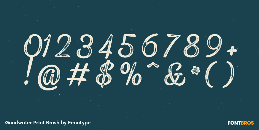 Goodwater Print Brush Font Poster #1