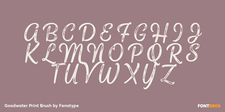 Goodwater Print Brush Font Poster #1