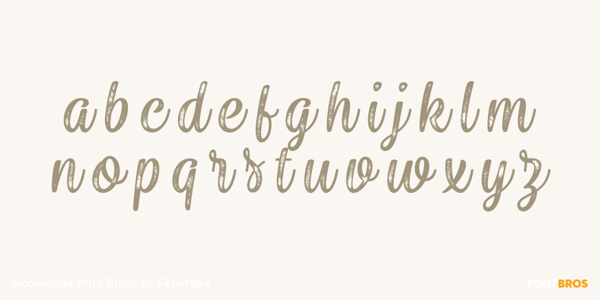 Goodwater Print Brush Font Poster #1