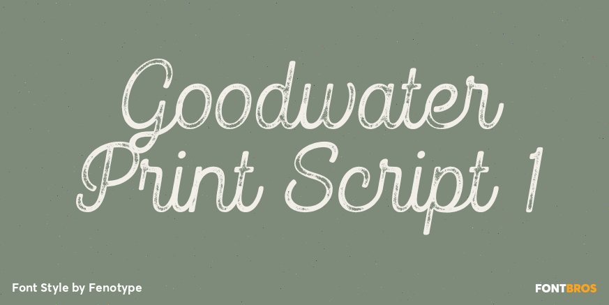 Goodwater Print Script 1 Poster