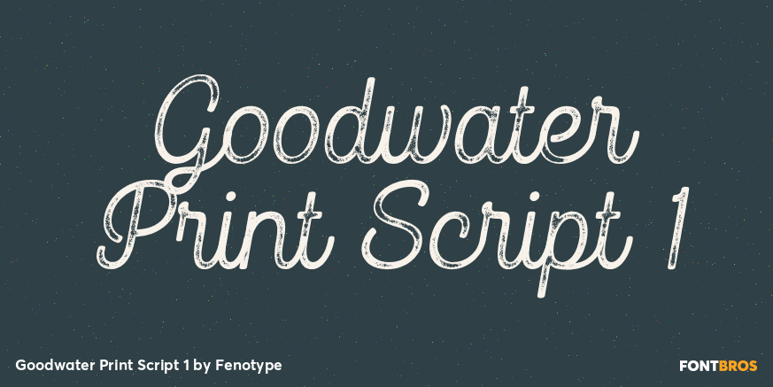 Goodwater Print Script 1 Font Poster #1