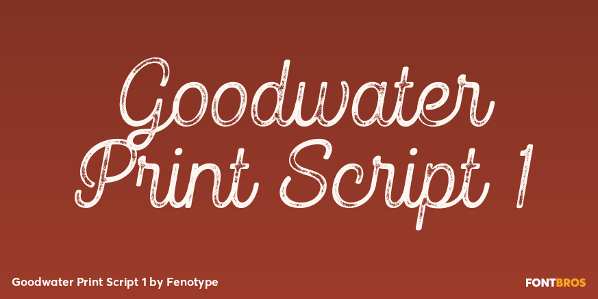 Goodwater Print Script 1 Poster