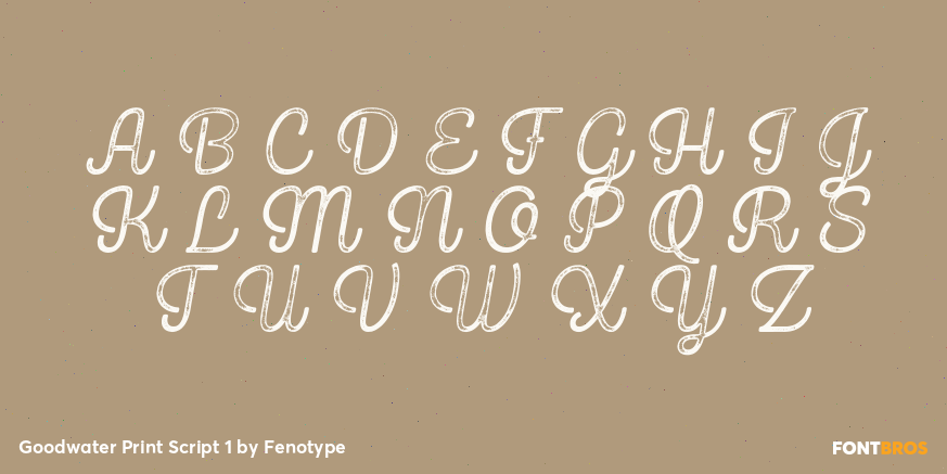 Goodwater Print Script 1 Font Poster #2
