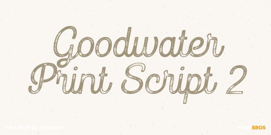Goodwater Print Script 2 Font Poster #1