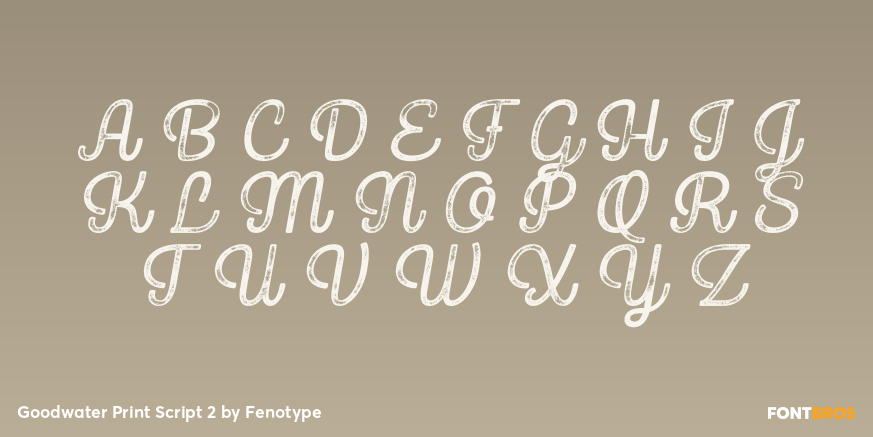 Goodwater Print Script 2 Font Poster #2
