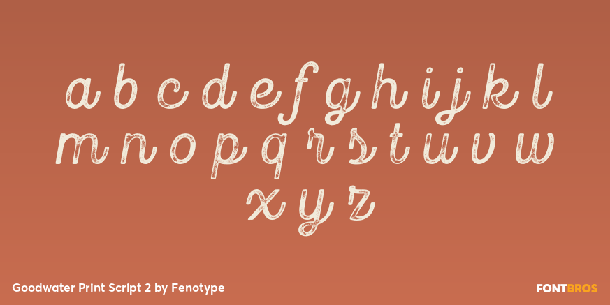Goodwater Print Script 2 Font Poster #3