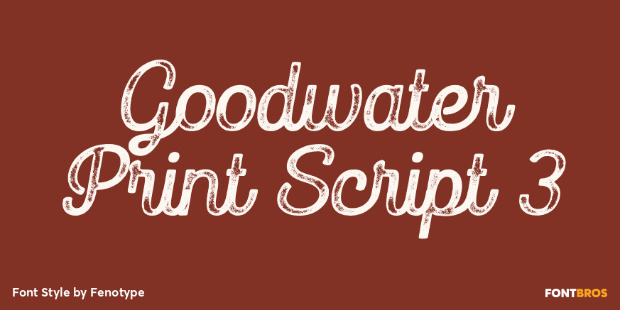 Goodwater Print Script 3 Poster