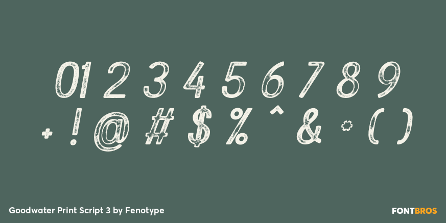 Goodwater Print Script 3 Font Poster #1