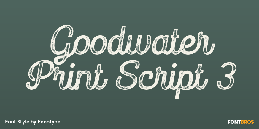 Goodwater Print Script 3 Poster