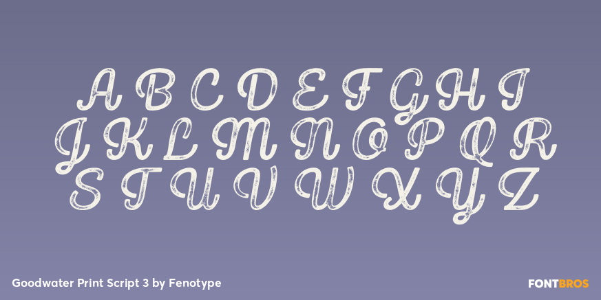 Goodwater Print Script 3 Font Poster #1