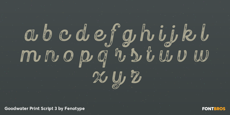 Goodwater Print Script 3 Font Poster #1