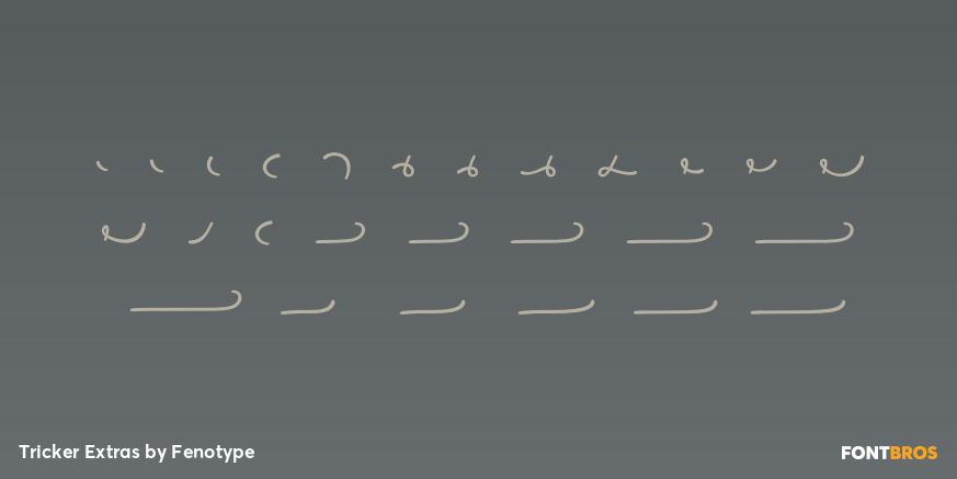 Tricker Extras Font Poster #2