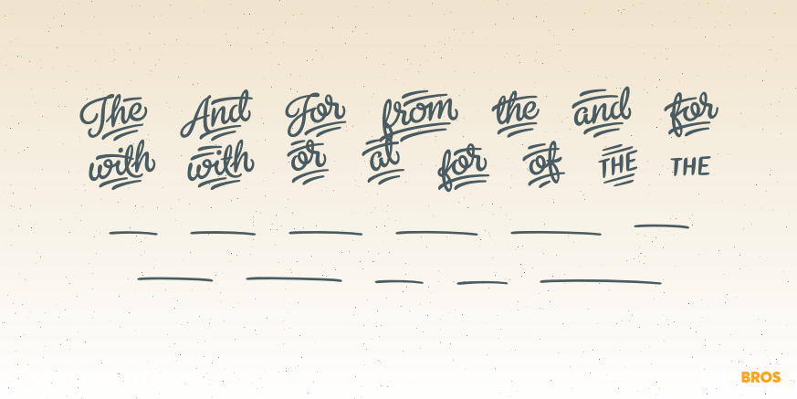 Tricker Extras Font Poster #3