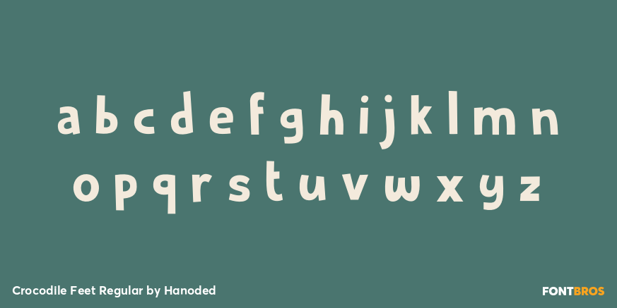 Crocodile Feet Regular Font Poster #3