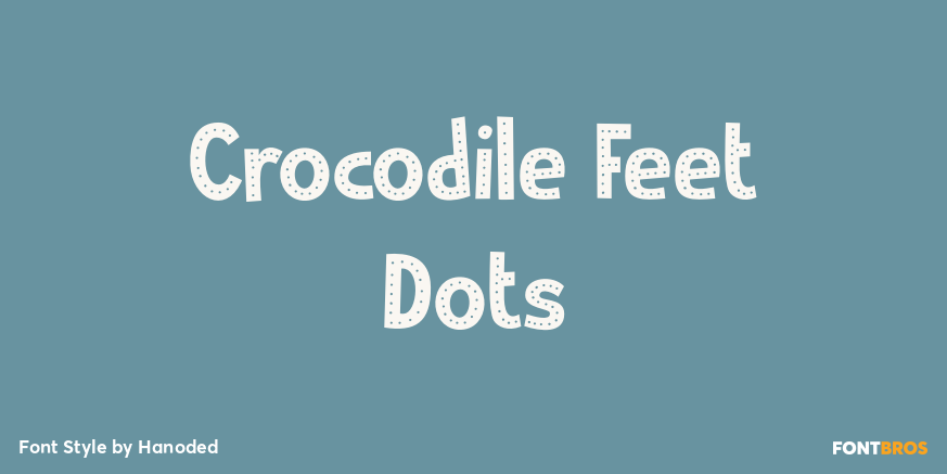 Crocodile Feet Dots Font Poster #1