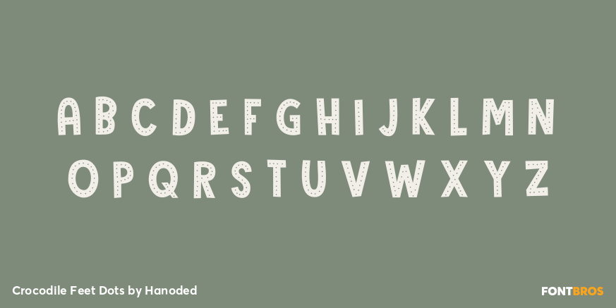 Crocodile Feet Dots Font Poster #2
