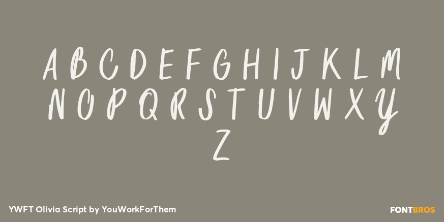 YWFT Olivia Script Font Poster #2