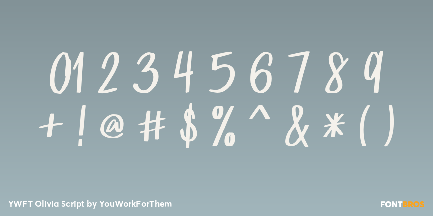 YWFT Olivia Script Font Poster #4
