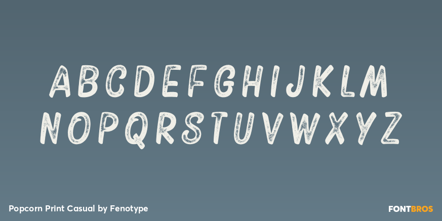 Popcorn Print Casual Font Poster #2