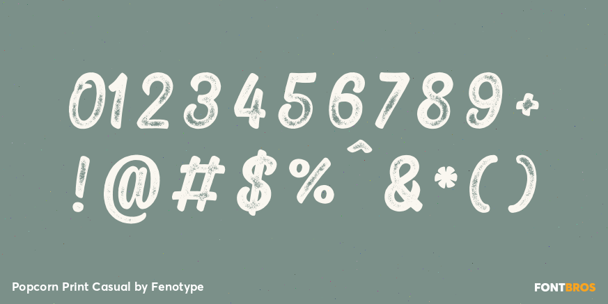 Popcorn Print Casual Font Poster #4