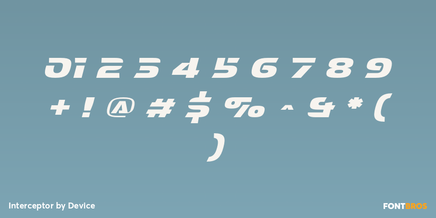 Interceptor Font Poster #1