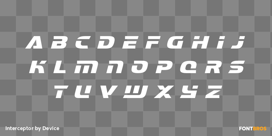 Interceptor Font Poster #2