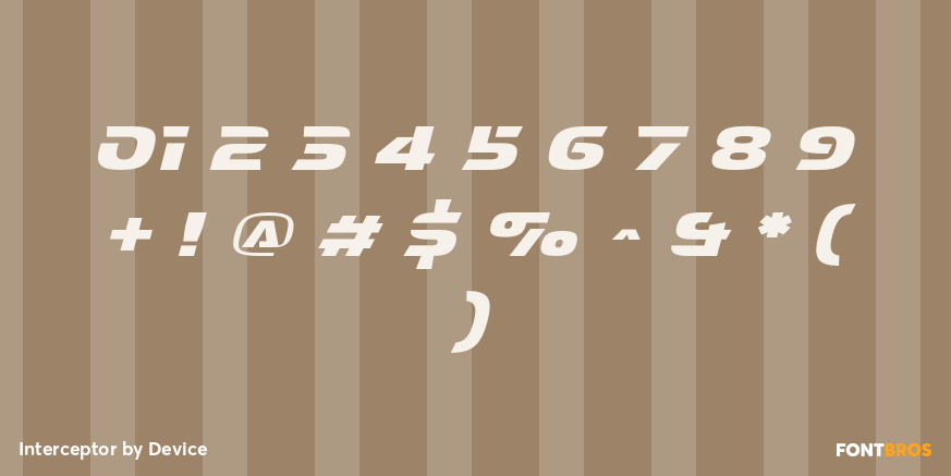 Interceptor Font Poster #4