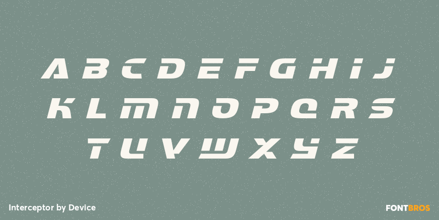 Interceptor Font Poster #1