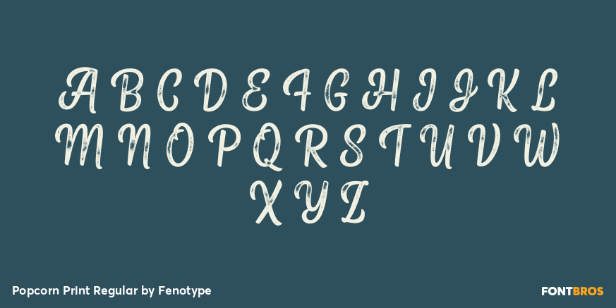Popcorn Print Regular Font Poster #2