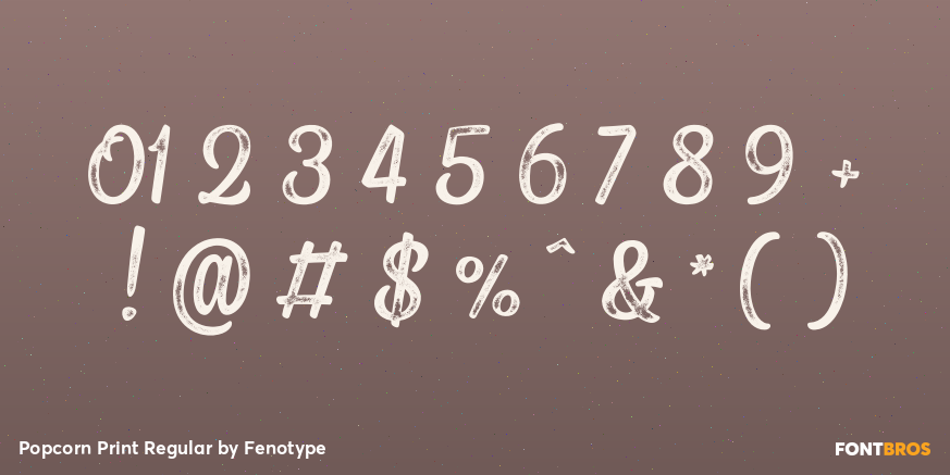 Popcorn Print Regular Font Poster #4