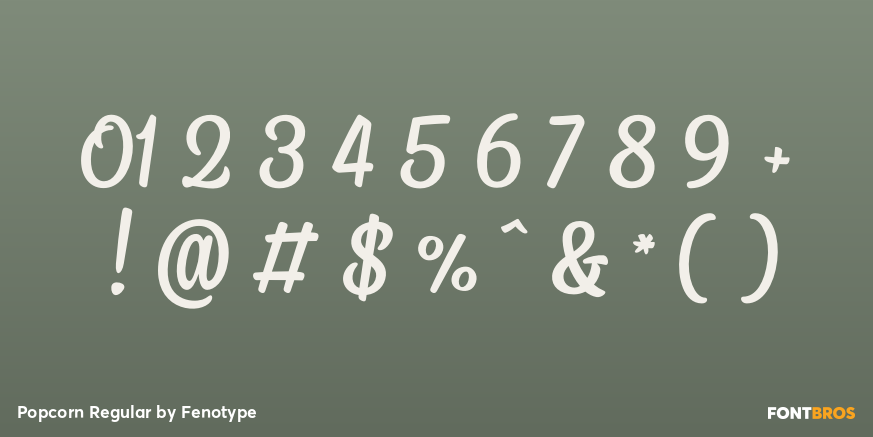 Popcorn Regular Font Poster #1