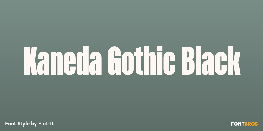 Kaneda Gothic Black Font Poster #1