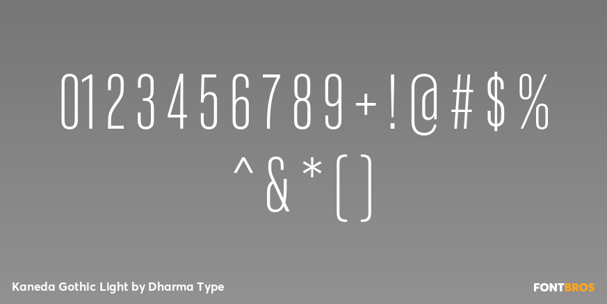 Kaneda Gothic Light Font Poster #4