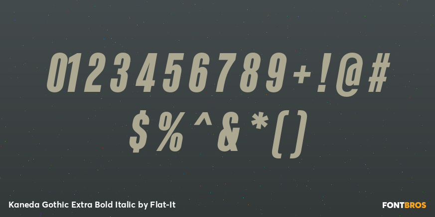 Kaneda Gothic Extra Bold Italic Font Poster #1