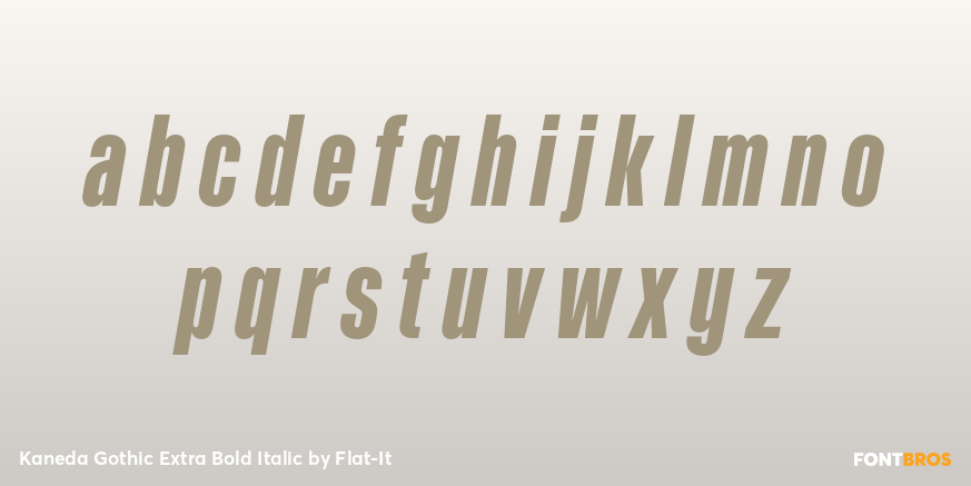 Kaneda Gothic Extra Bold Italic Font Poster #1