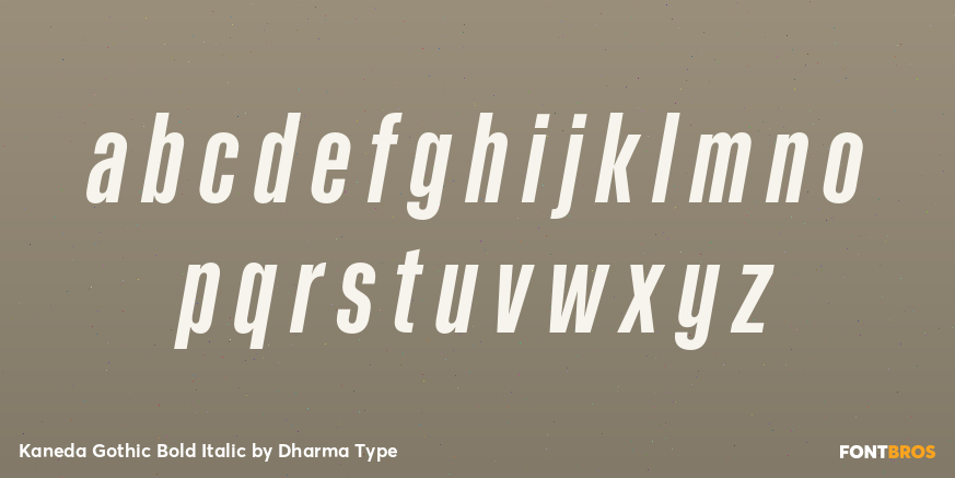 Kaneda Gothic Bold Italic Font Poster #3