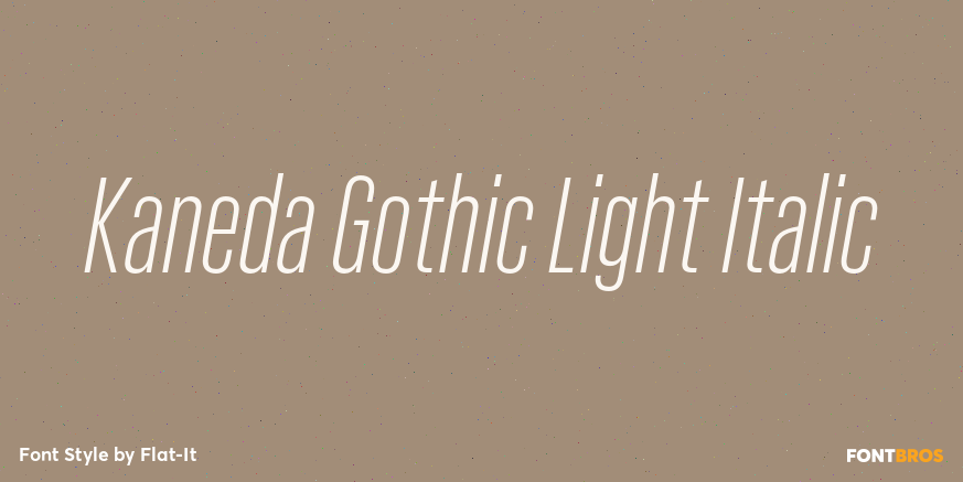 Kaneda Gothic Light Italic Font Poster #1