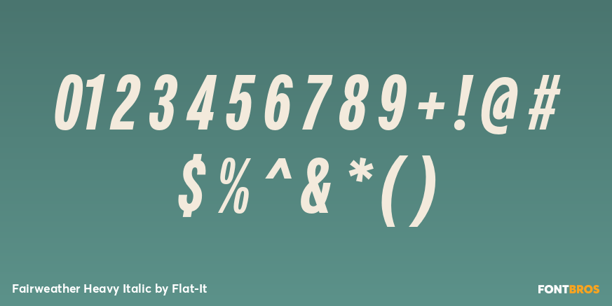 Fairweather Heavy Italic Font Poster #1