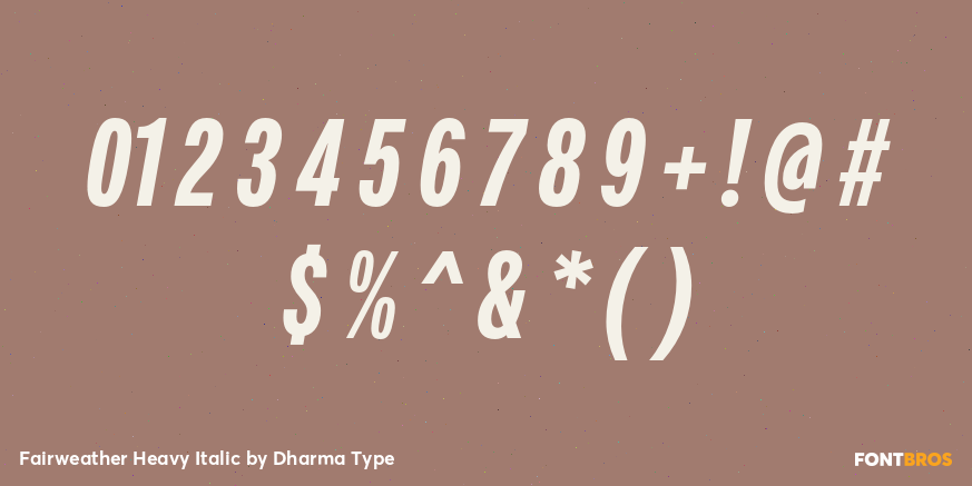 Fairweather Heavy Italic Font Poster #4