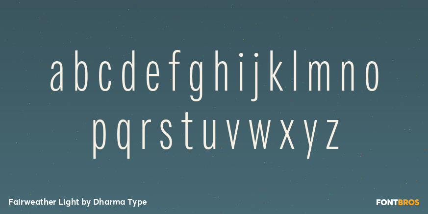 Fairweather Light Font Poster #3