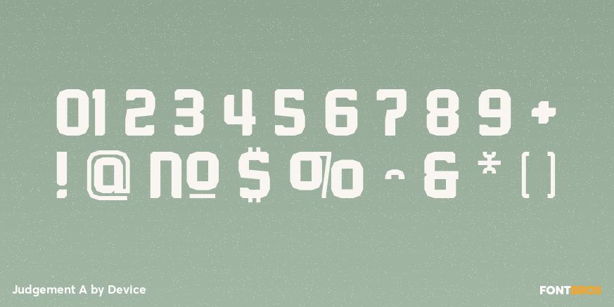 Judgement A Font Poster #1