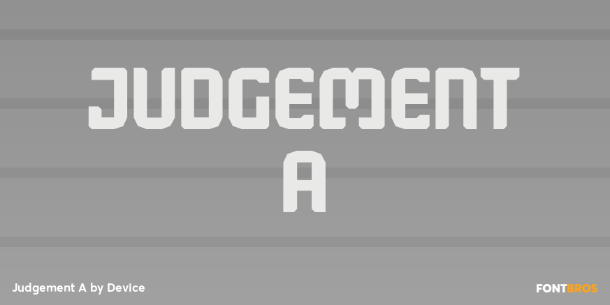 Judgement A Font Poster #1