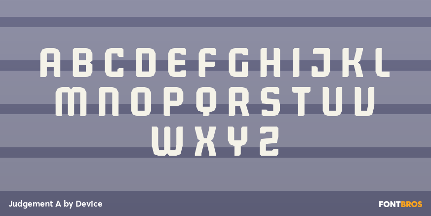 Judgement A Font Poster #2