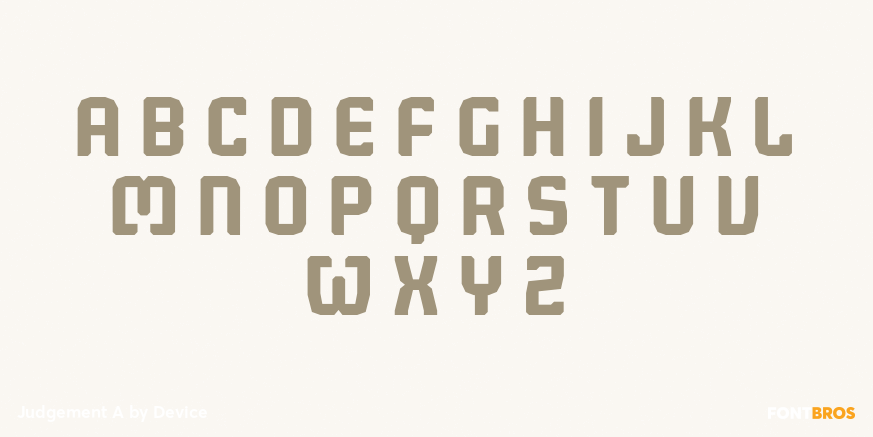 Judgement A Font Poster #3