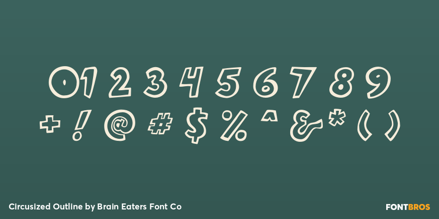 Circusized Outline Font Poster #4