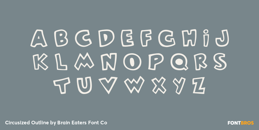 Circusized Outline Font Poster #2