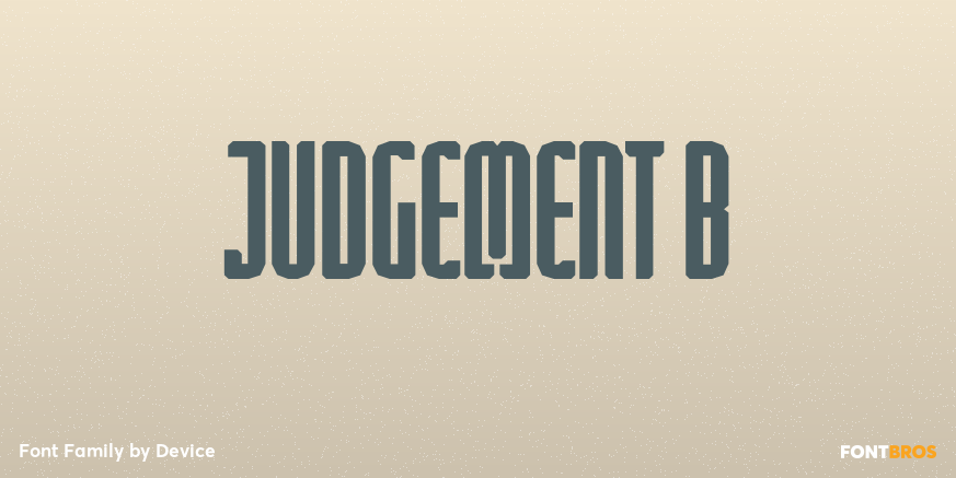 Judgement B Font Poster #1